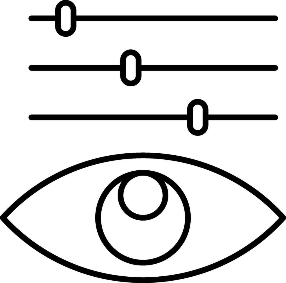 Color Adjustment Line Icon vector