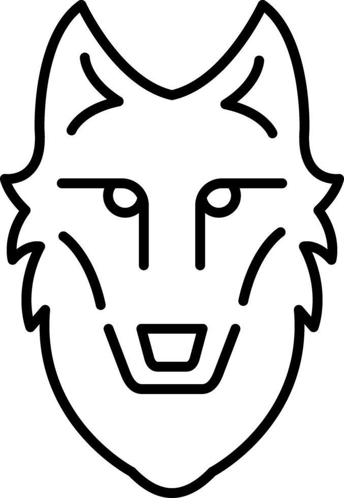 Wolf  Line Icon vector