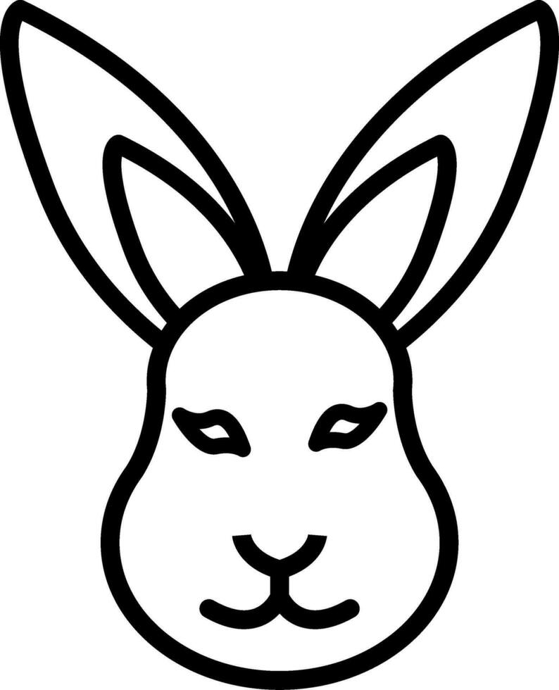 Hare Line Icon vector