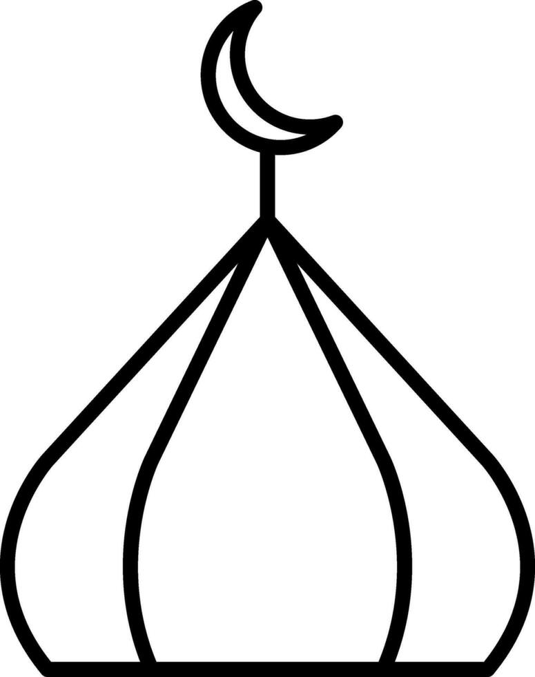 Mosque Domes Line Icon vector
