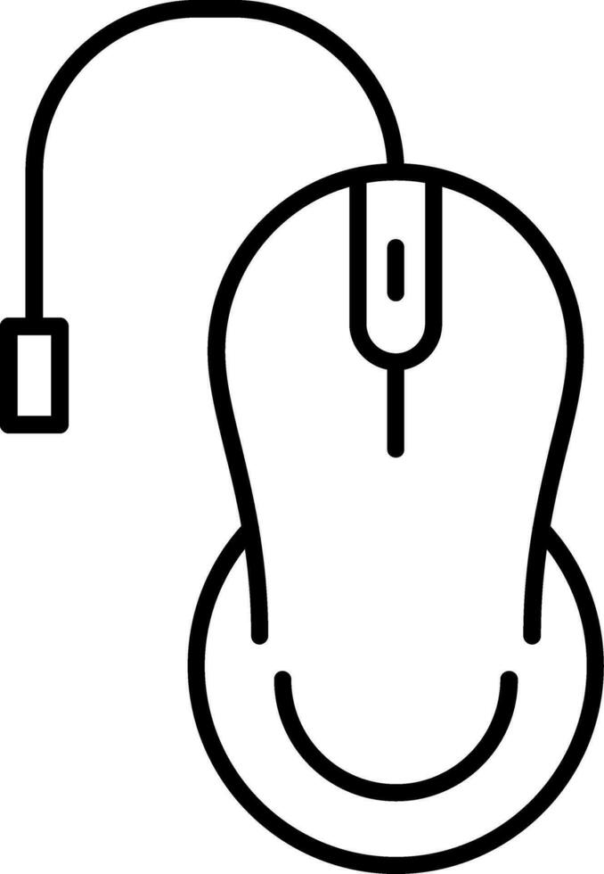 Mouse Line Icon vector