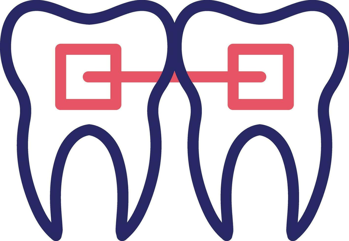 Tooth Braces Vector Icon