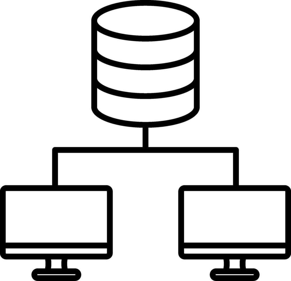 Data Center Line Icon vector