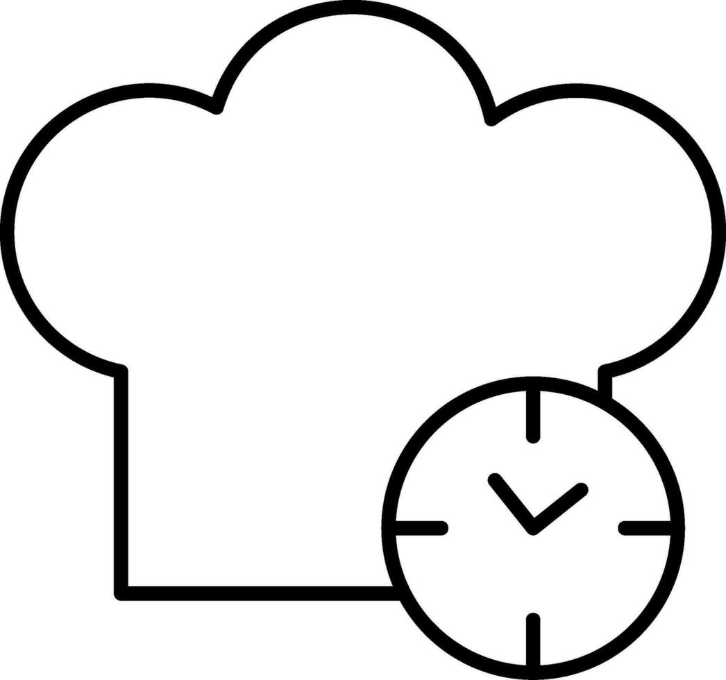 Kitchen Timer Line Icon vector