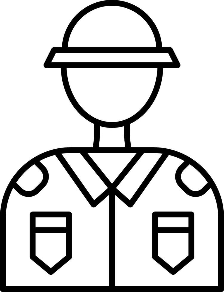 Soldier Line Icon vector