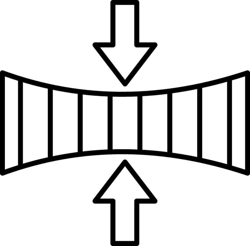 Elasticity Line Icon vector