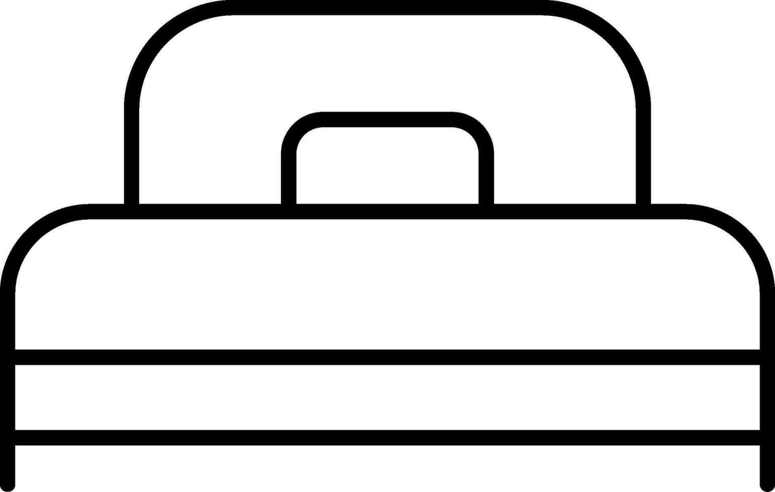 Single Bed Line Icon vector