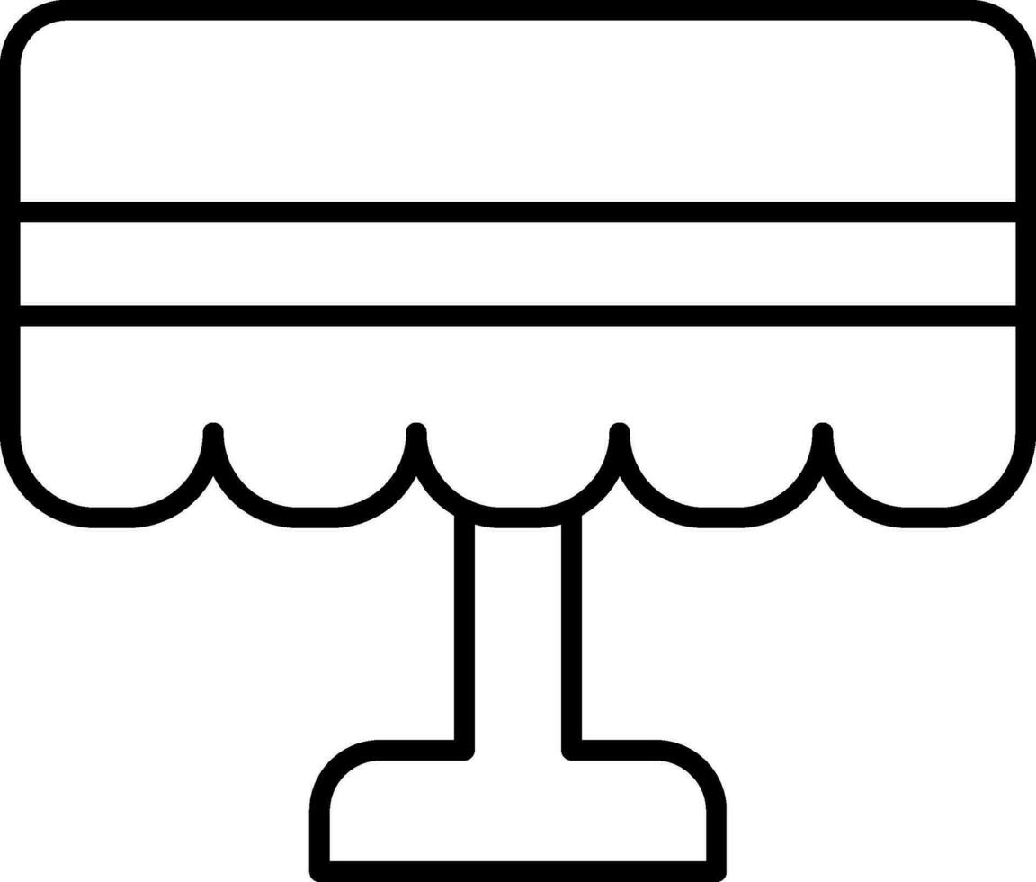Table Cloth Line Icon vector