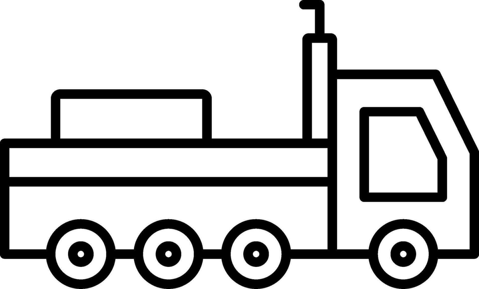 Trailer Line Icon vector