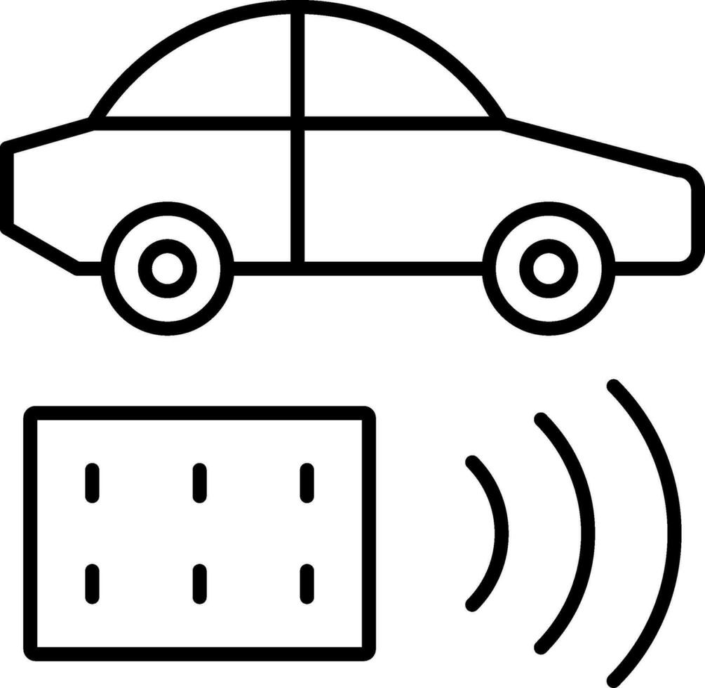 remoto vehículo línea icono vector