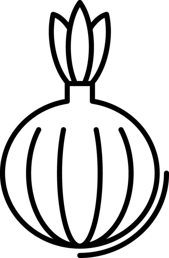 Onion Line Icon vector