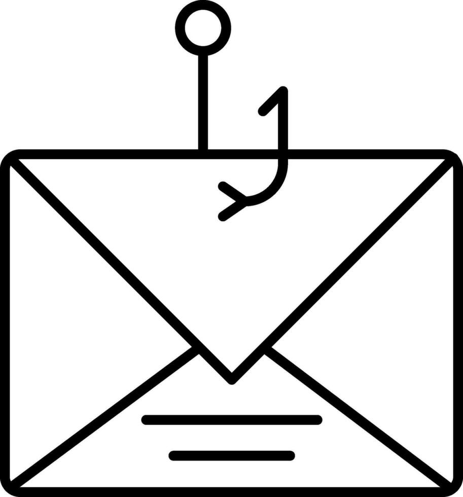 Phishing Line Icon vector