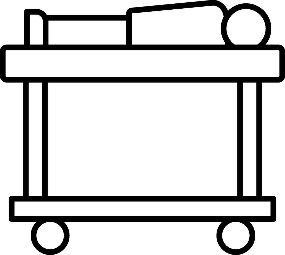 Dead body Line Icon vector