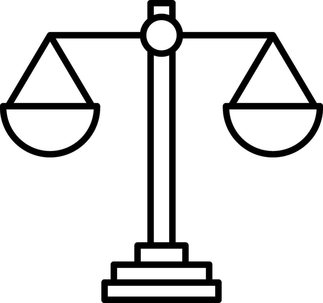 Steelyard Balance Line Icon vector