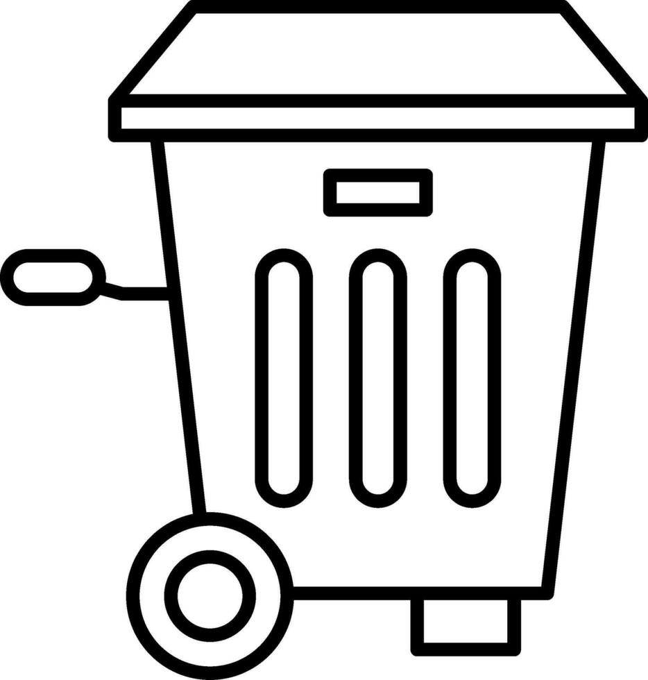 Trash Bin Line Icon vector