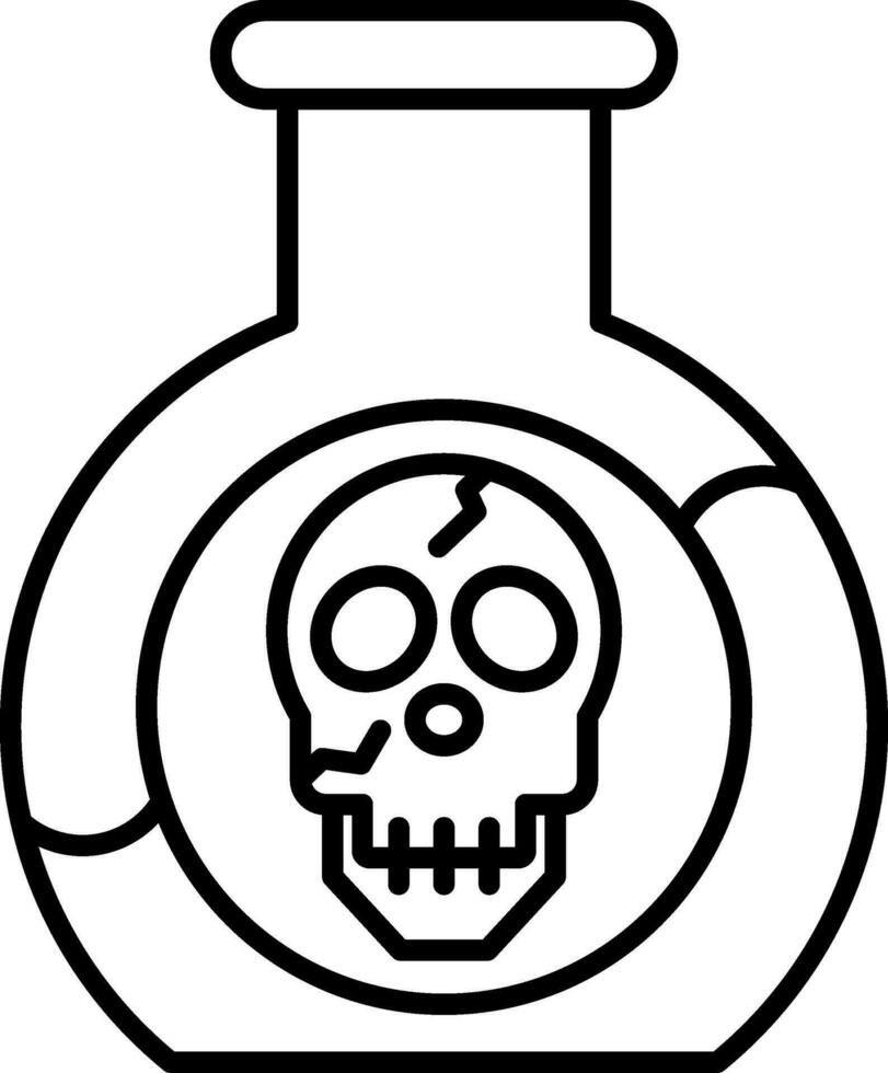 Poison Line Icon vector