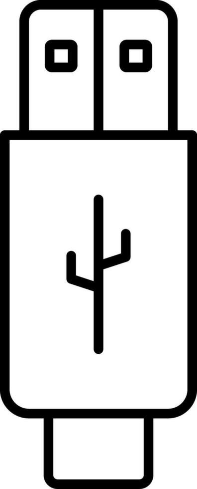 Usb Line Icon vector