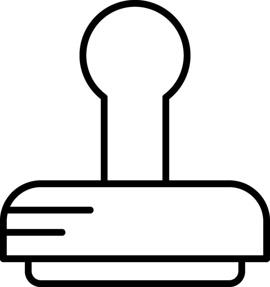 Stamp Line Icon vector