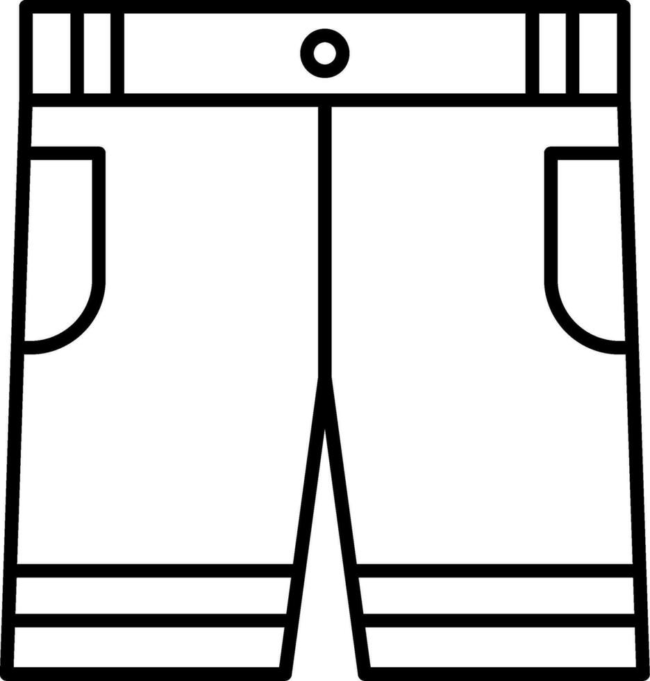 Shorts Line Icon vector
