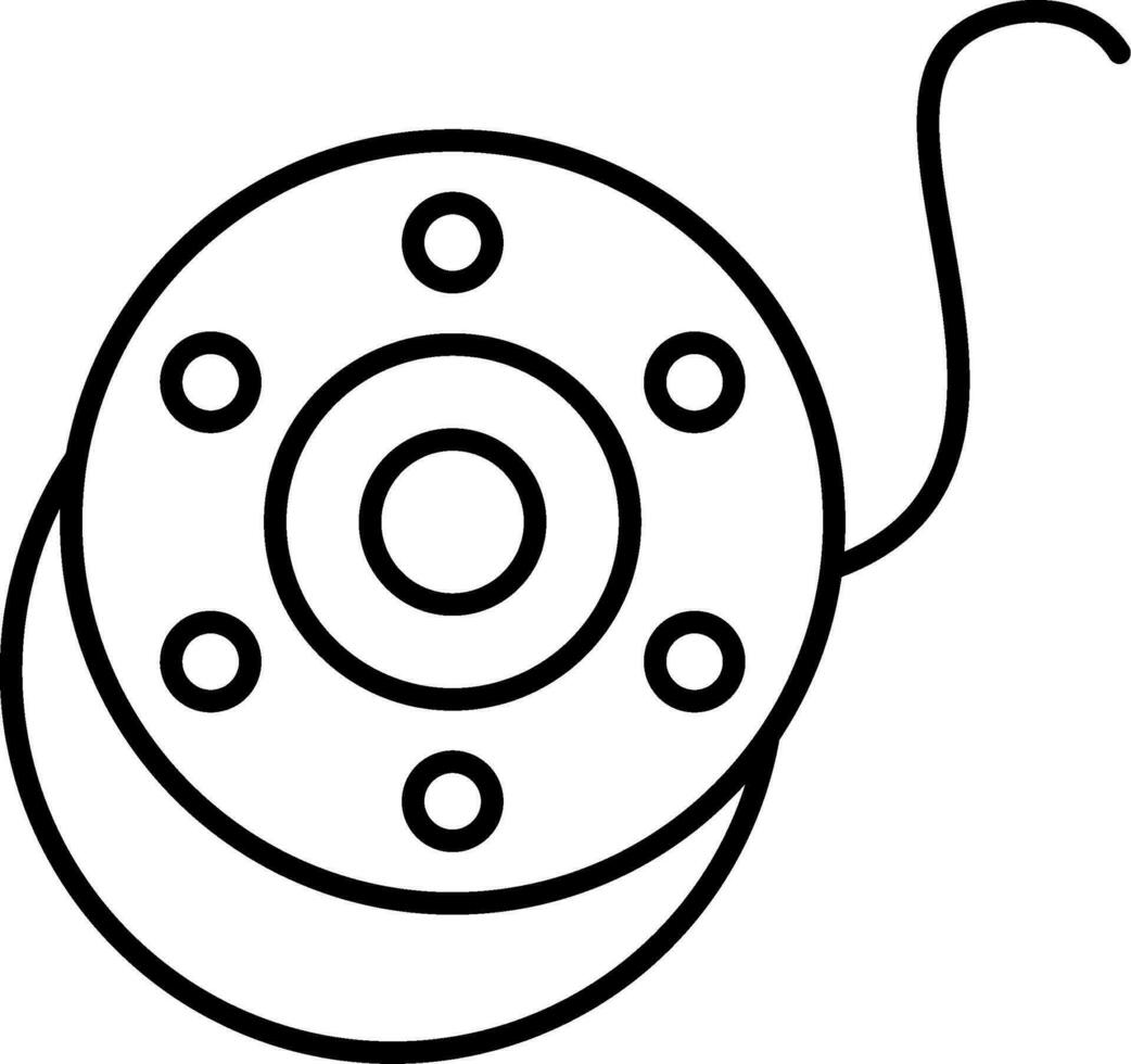 Bobbin Line Icon vector