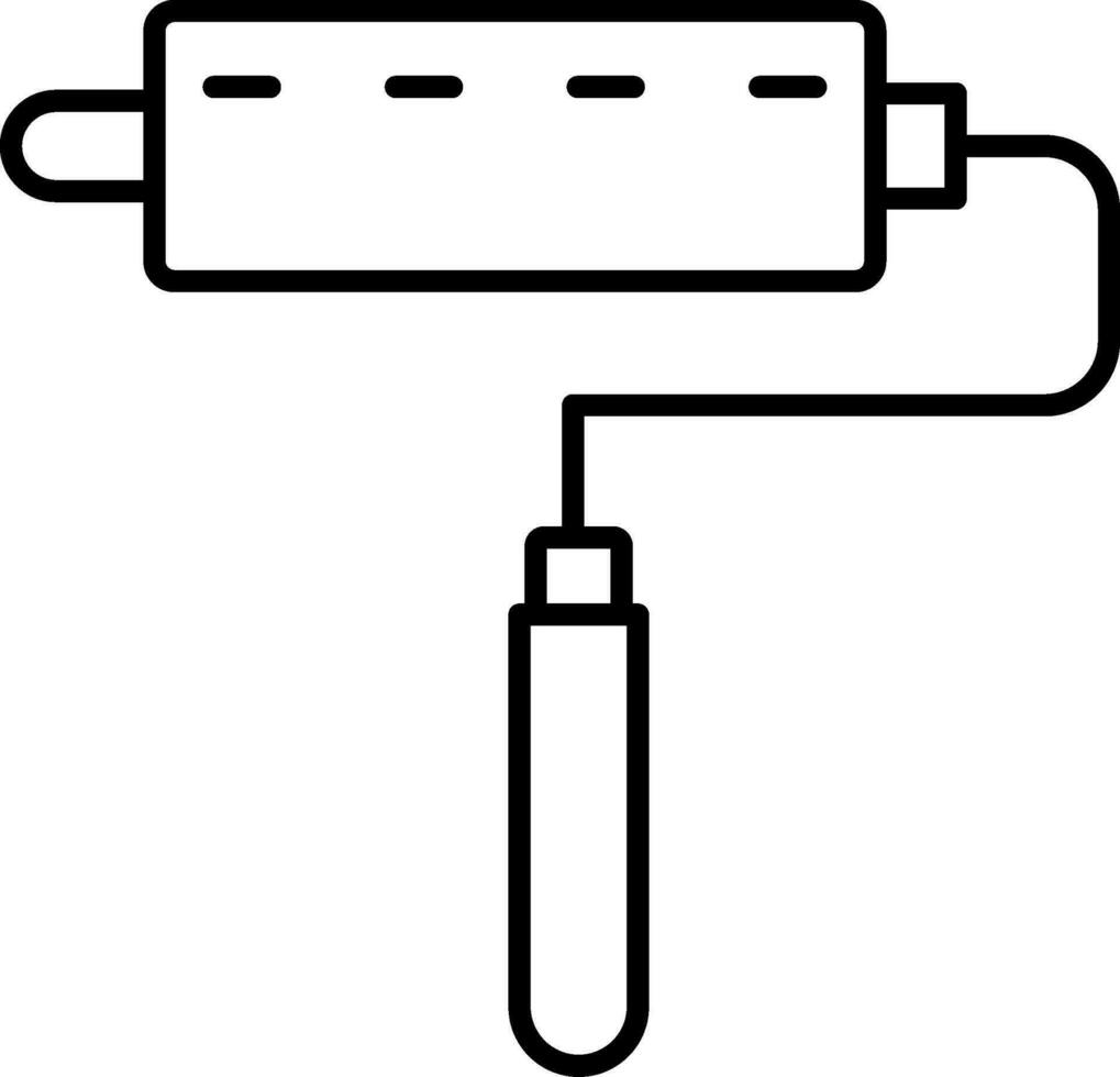 Lint Roller Line Icon vector