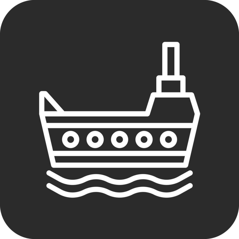 icono de vector de barco