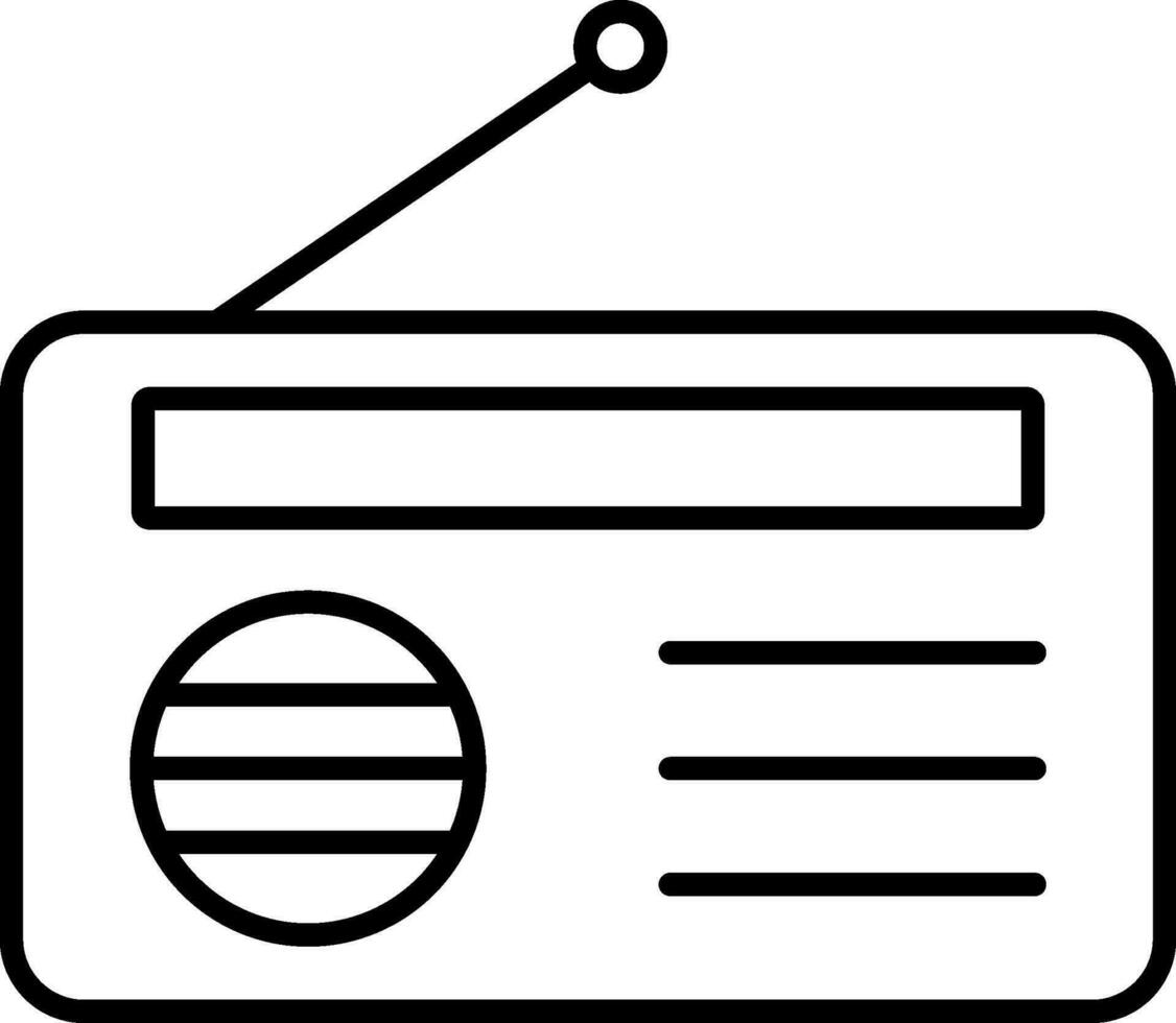 Radio Line Icon vector