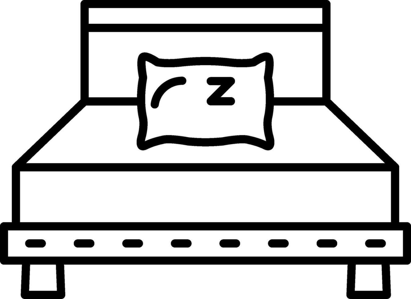 icono de línea de almohada vector