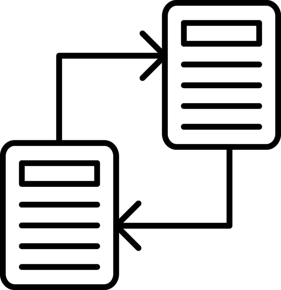 File Sharing Line Icon vector