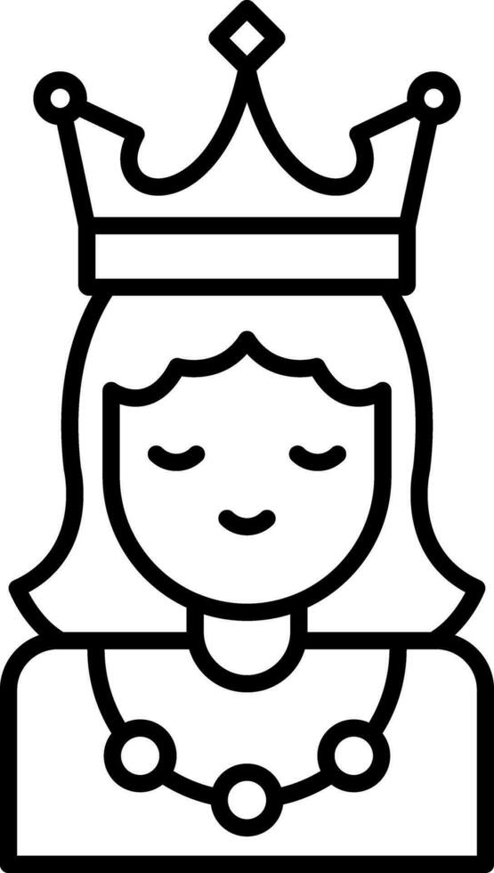 Princess Line Icon vector