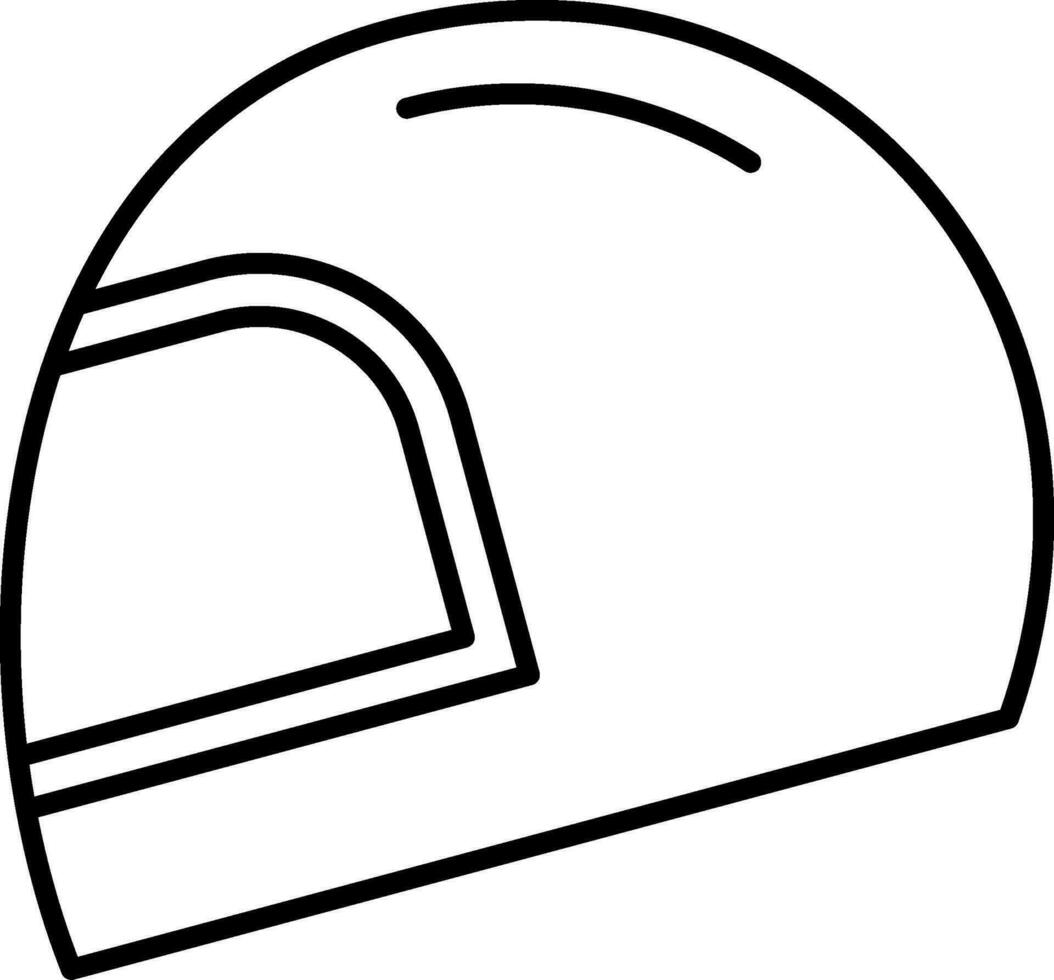 Helmet Line Icon vector