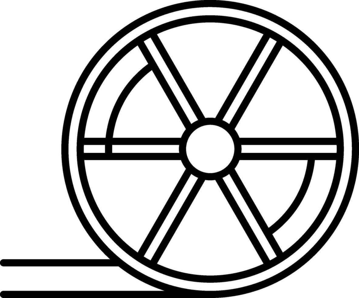 Wheel Line Icon vector