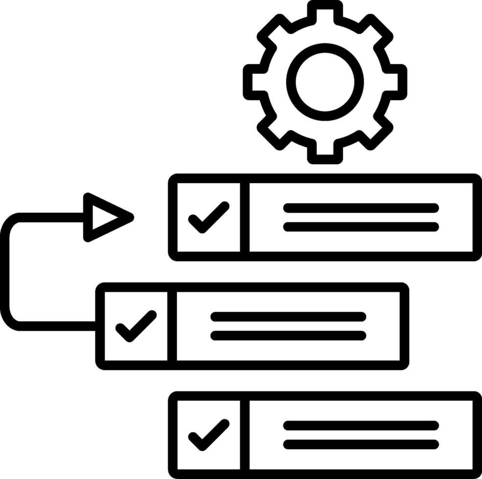 Backlog Line Icon vector