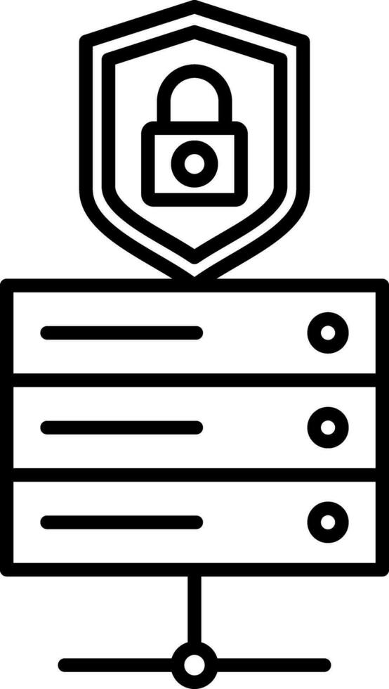 Data Protection Line Icon vector