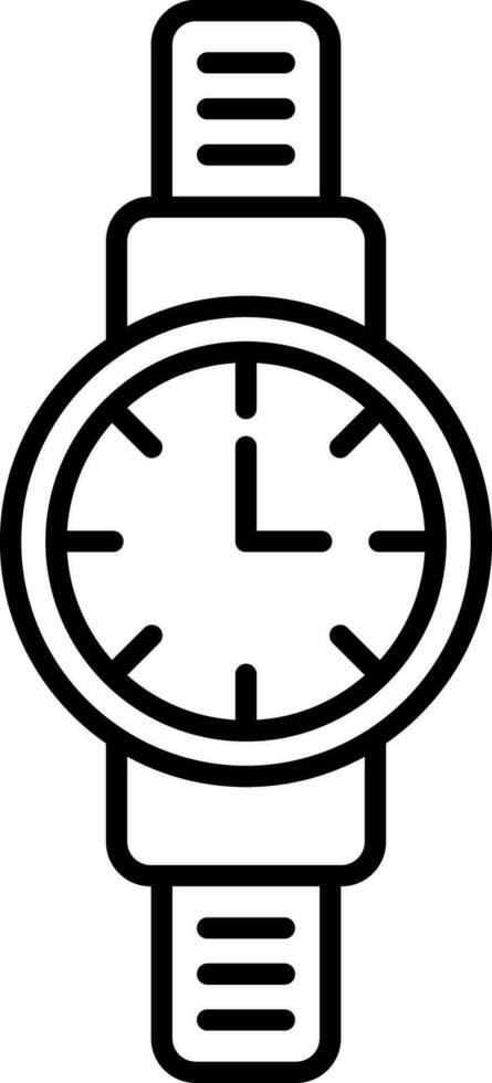 icono de línea de reloj de pulsera vector