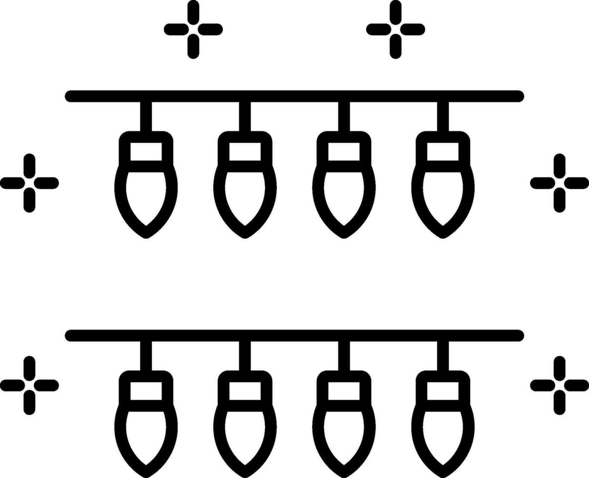 Lights Line Icon vector