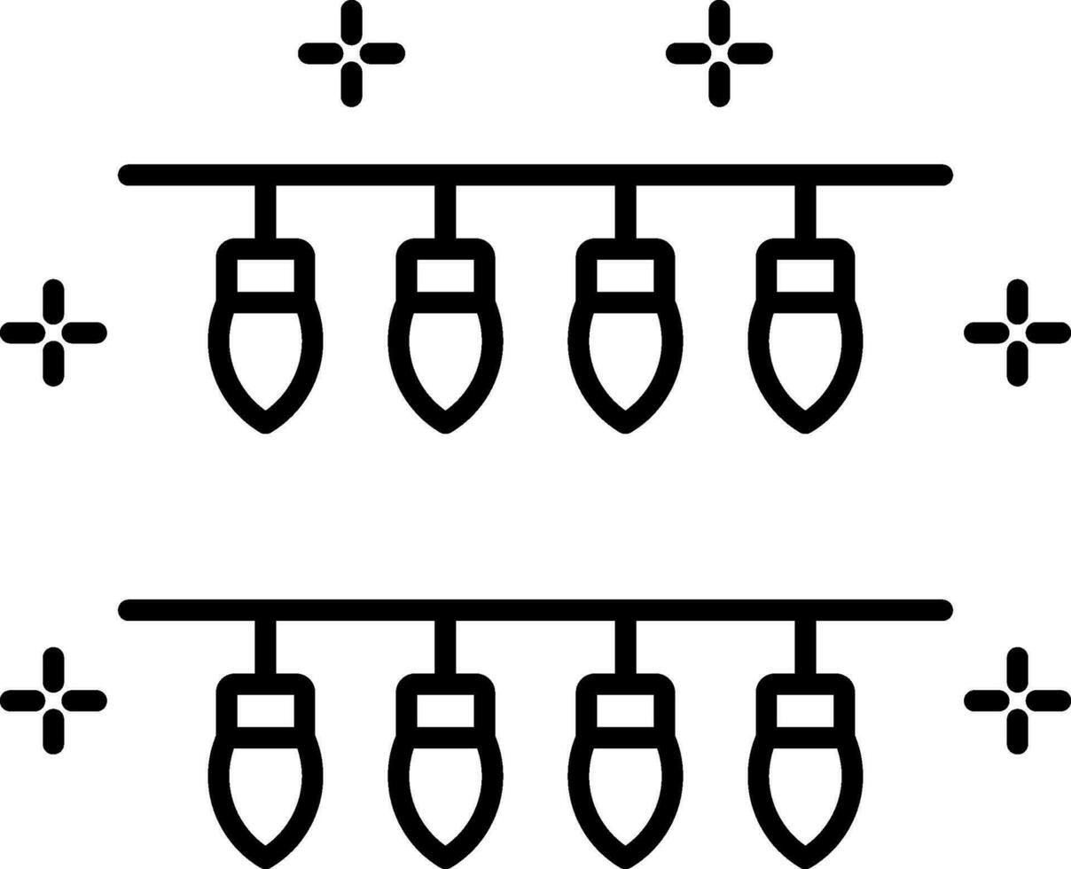 Lights Line Icon vector