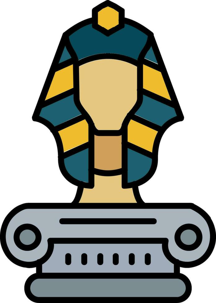 Sculputure Line Filled Icon vector
