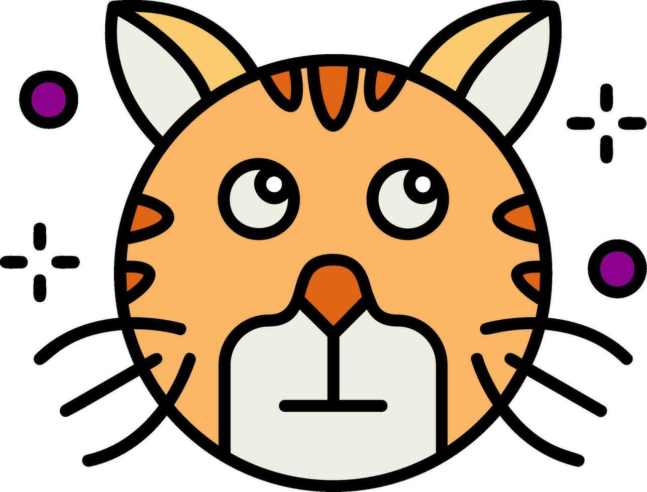Rolling eyes Line Filled Icon vector