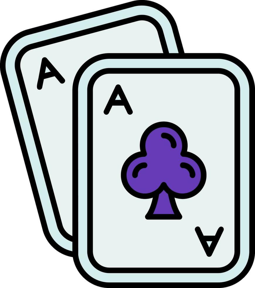 Aces Line Filled Icon vector