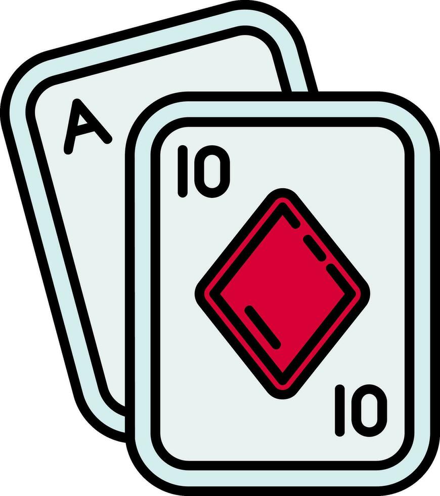Poker Line Filled Icon vector