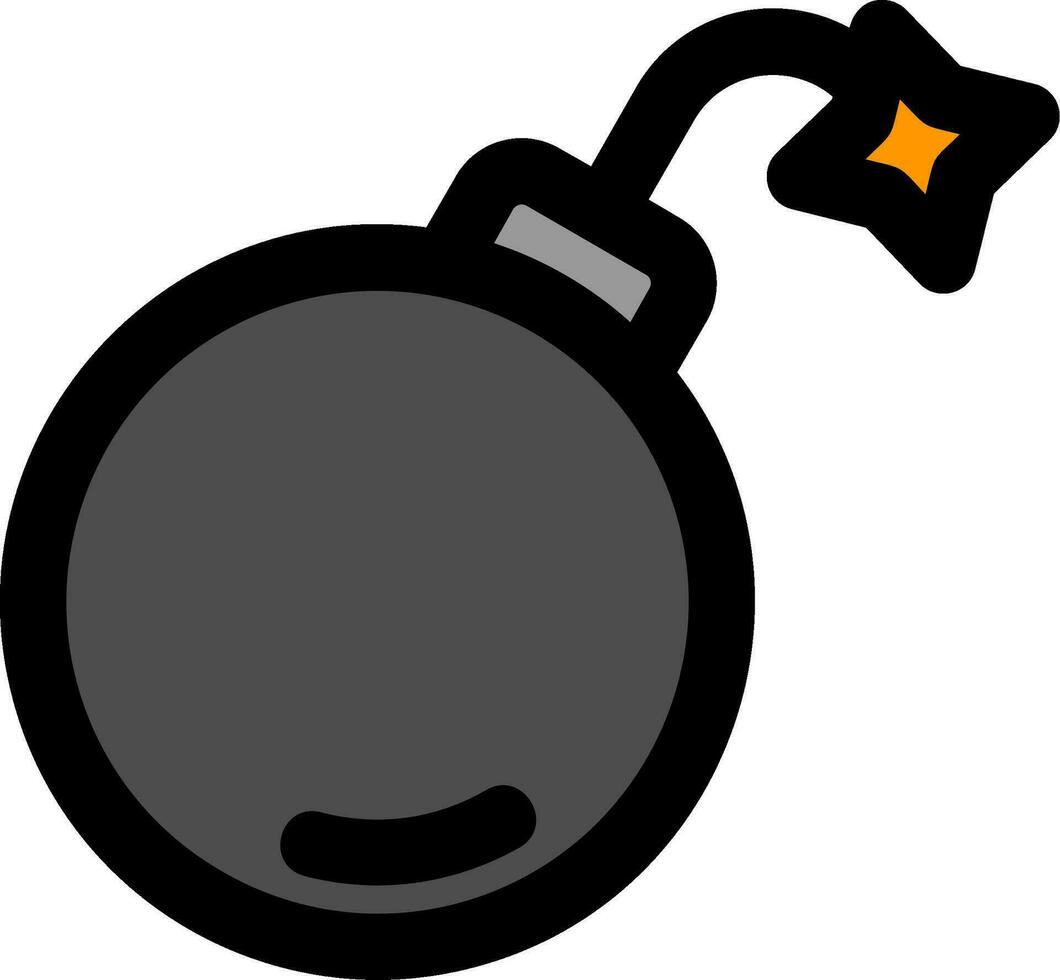 Bomb Line Filled Icon vector