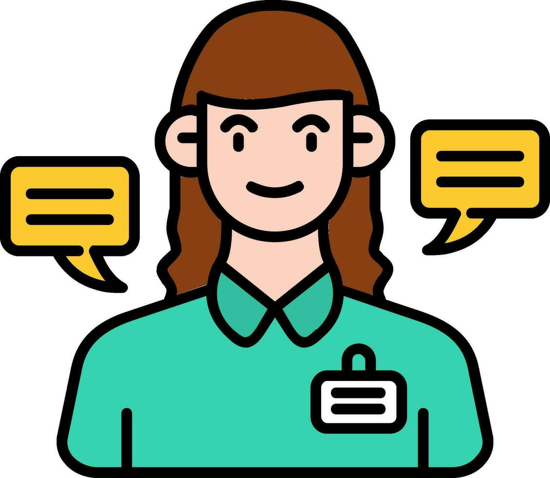Public relation Line Filled Icon vector
