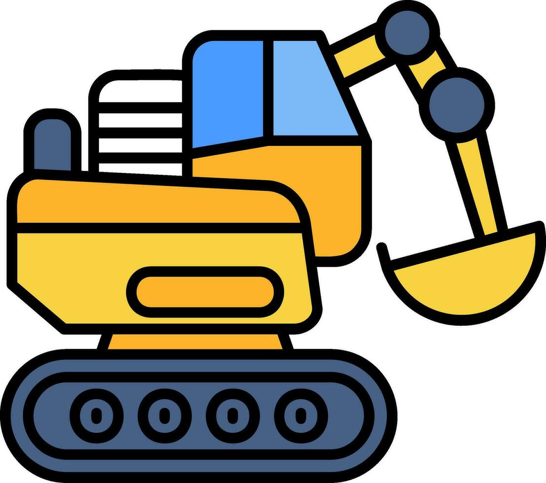 Construction Line Filled Icon vector