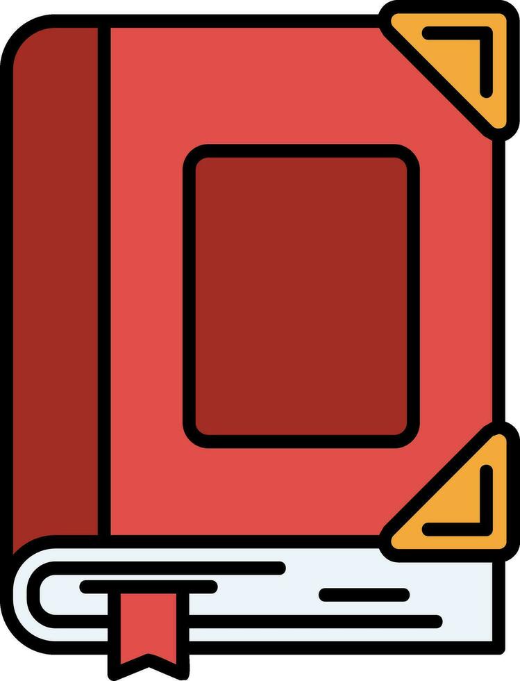 Book Line Filled Icon vector