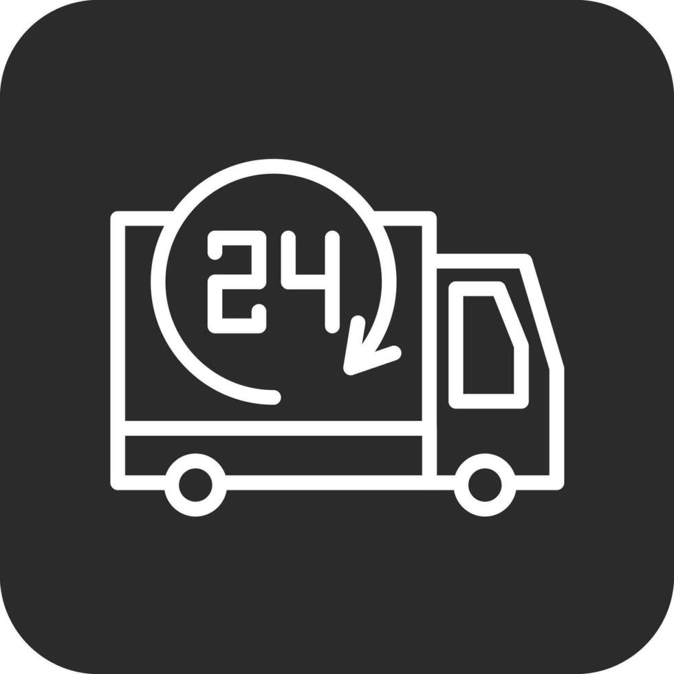 24 Hours Delivery Vector Icon