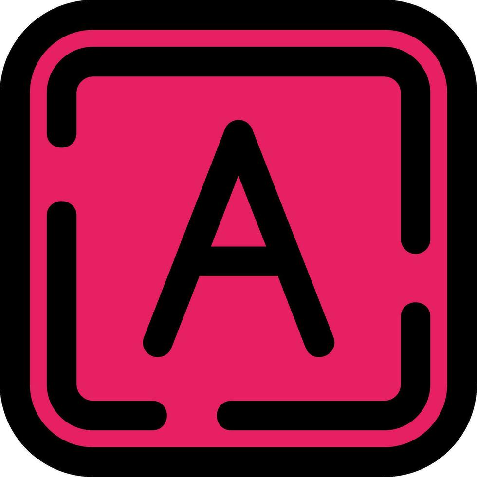 Letter a Line Filled Icon vector