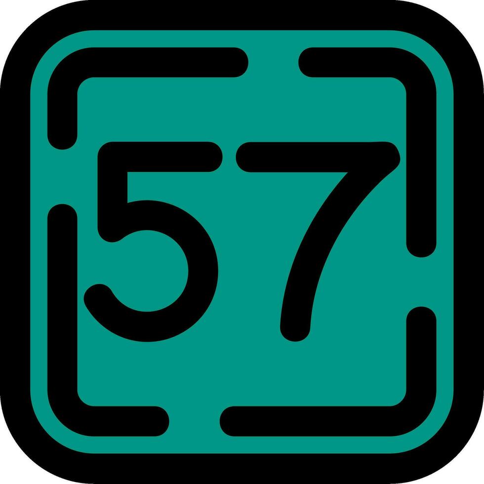 Fifty Seven Line Filled Icon vector