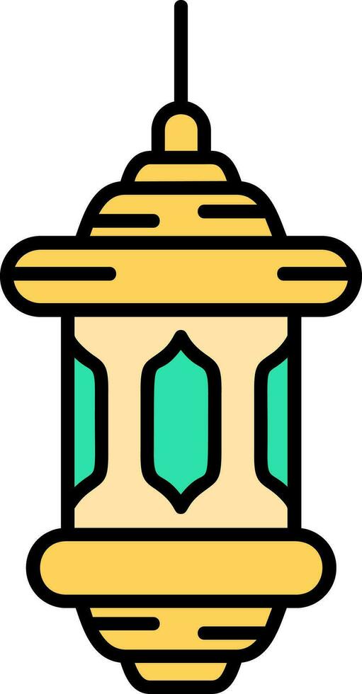 Lantern Line Filled Icon vector