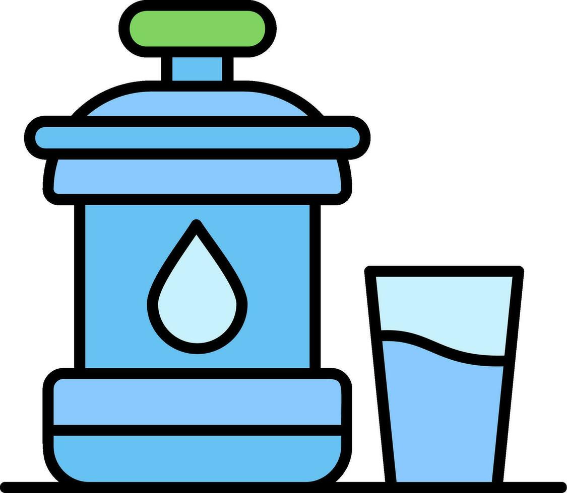 zamzam línea lleno icono vector